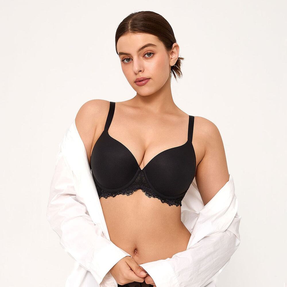 POPILUSH Delicate Embrace Lace Underwire Bra - Black